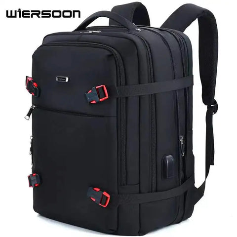 WIERSOON 45L Male Expandable Large Capacity Traveling Backpack