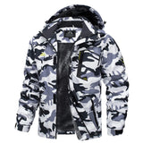 Men's Hooded Fleece Ski Jacket Waterproof Thermal Thick Warm Parka