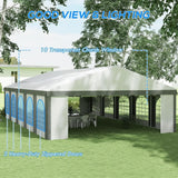 Heavy Duty Party Tent &Carport with Removable Sidewalls and Double Doors