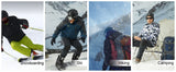 Men's Hooded Fleece Ski Jacket Waterproof Thermal Thick Warm Parka