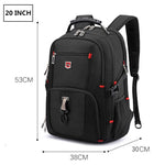 Waterproof 20 Inch Laptop Backpacks USB Charging School Bag