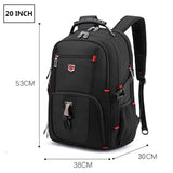 Waterproof 20 Inch Laptop Backpacks USB Charging School Bag