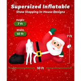 Large Inflatable Outdoor Christmas Decorations with Internal Lighting and Built-in Fans