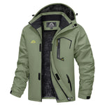 Men's Hooded Fleece Ski Jacket Waterproof Thermal Thick Warm Parka
