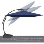 Grand patio 10x10 FT Patio Offset Umbrella Large Square Aluminum Cantilever Umbrella