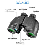 1500m Marine Binoculars for Adults 8x40 with Rangefinder and Compass