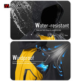 Men's Hooded Fleece Ski Jacket Waterproof Thermal Thick Warm Parka