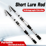 2024 New Lure Fishing Rod Set 1.5-2.4m Carbon Fiber Fishing Rod