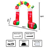 Merry Christmas Tree Arch Santa Claus Sleigh Inflatable Decoration Home Outdoor With LED Light