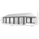 Heavy Duty Party Tent &Carport with Removable Sidewalls and Double Doors