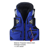 Professional Fishing Life Vest Multi-pocket Detachable Large Buoyancy Assist Comfortable