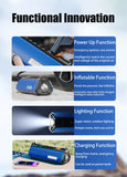 BUVAYE Portable Tire Inflator Car Emergency Power Outdoor Multifunctional Jump Starter