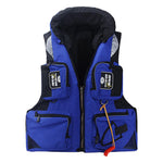 Professional Fishing Life Vest Multi-pocket Detachable Large Buoyancy Assist Comfortable