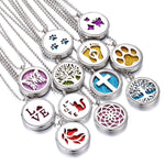 10pcs/lot Wholesale Aromatherapy Locket Necklace Stainless Steel Essential Oil Diffuser