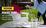 VEVOR 10L / 2.5 Gallon Pressure Paint Pot Sprayer Tank with Spray Gun & hose