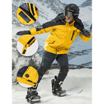 Men's Hooded Fleece Ski Jacket Waterproof Thermal Thick Warm Parka