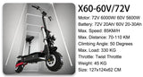 11 Inch 60V 5600W Electric Scooter 80km/h Fast E Scooter for Off Road