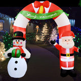 Inflatables Arch Santa Claus Snowman LED Lighted Blow Up Archway Christmas Outdoor