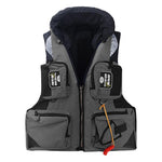 Professional Fishing Life Vest Multi-pocket Detachable Large Buoyancy Assist Comfortable