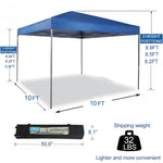 10x10 Outdoor Pop-Up Canopy Tent Easy Set-up Straight Leg Folding Instant Shelter