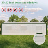 30x10x8.5FT Large Walk-in Tunnel Greenhouse for Outdoors, Heavy Duty Greenhouse