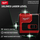 Milwaukee Original Laser Level Green 16 Lines 4D Self Leveling 360 Horizontal And Vertical