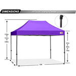 Patio Pop Up Canopy Tent 10x15 Commercial-Series (Purple) Camping Tents