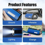 BUVAYE Portable Tire Inflator Car Emergency Power Outdoor Multifunctional Jump Starter