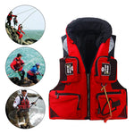 Professional Fishing Life Vest Multi-pocket Detachable Large Buoyancy Assist Comfortable