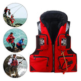 Professional Fishing Life Vest Multi-pocket Detachable Large Buoyancy Assist Comfortable