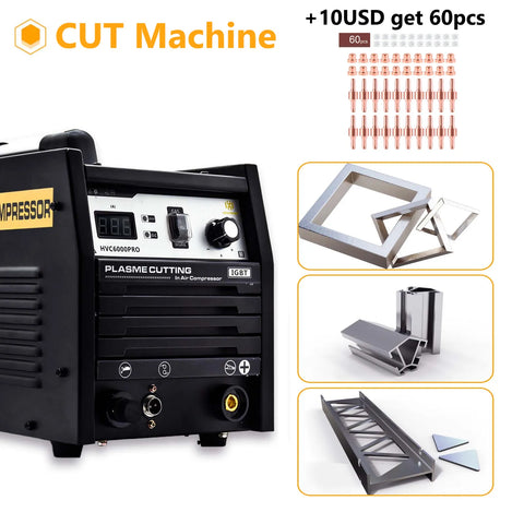 HZXVOGEN Plasma Cutter With Built in Air Compressor Inverter Welding Machine With Air Pump