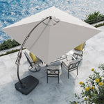 Grand patio 10x10 FT Patio Offset Umbrella Large Square Aluminum Cantilever Umbrella