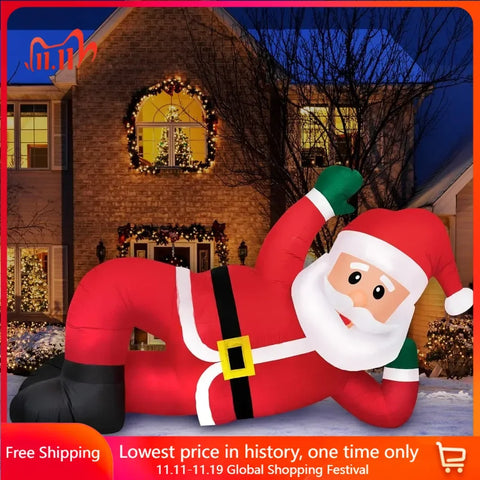 Large Inflatable Outdoor Christmas Decorations with Internal Lighting and Built-in Fans