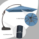 Grand patio 10x10 FT Patio Offset Umbrella Large Square Aluminum Cantilever Umbrella