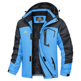 Men's Hooded Fleece Ski Jacket Waterproof Thermal Thick Warm Parka
