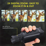 1080P Monoculars Hunting Telescope Camera 5X Digital Zoom Photo Video