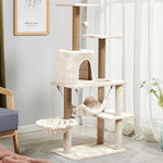 Multi-layer Cat Tree House With Swing Hammock Cat Climbing Tower