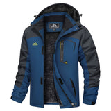 Men's Hooded Fleece Ski Jacket Waterproof Thermal Thick Warm Parka