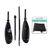 3K Glossy Carbon Fiber Kayaking 4-Section Kayak Paddle Double Blades