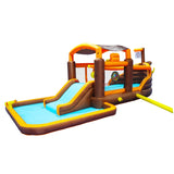 7 in1 Inflatable slide water park trampoline bouncing garden w/ splash pool&water