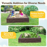47"x 47" HDPE Sand Box w/Oxford Cover Weather Resistant Outdoor