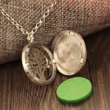 10pcs/lot Wholesale Aromatherapy Locket Necklace Stainless Steel Essential Oil Diffuser