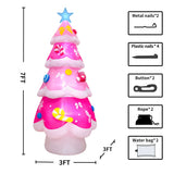 Merry Christmas Tree Arch Santa Claus Sleigh Inflatable Decoration Home Outdoor With LED Light