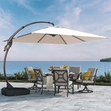 Grand patio 10x10 FT Patio Offset Umbrella Large Square Aluminum Cantilever Umbrella