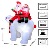 Merry Christmas Tree Arch Santa Claus Sleigh Inflatable Decoration Home Outdoor With LED Light