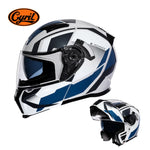 Motorcycle Helmet Dual Visor Modular Flip up Full Face Helmet