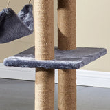 Multi-layer Cat Tree House With Swing Hammock Cat Climbing Tower