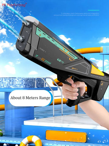 Dual Hole Full Auto Electric Water Gun High Pressure Long Range Water Blaster