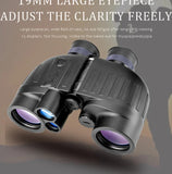 1500m Marine Binoculars for Adults 8x40 with Rangefinder and Compass