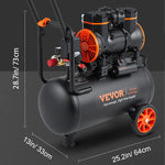 VEVOR Silent Air Compressor 900W 1450W 1800W Quiet Oil-free Portable